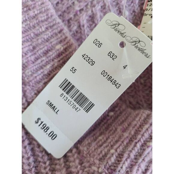 Brooks Brothers Pullover Sweater Womens‎ Small Purple Ribbed V-Neck Italian Yarn - Picture 6 of 8